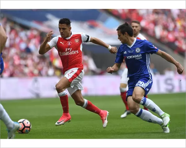 Alexis Sanchez (Arsenal) Cesar Azpilicueta (Chelsea). Arsenal 2: 1 Chelsea. FA Cup Final