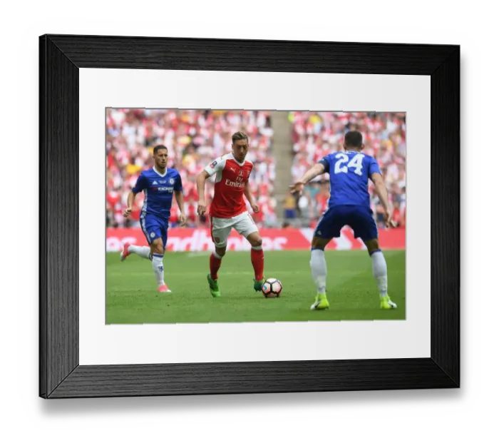 Framed Print : Mesut Ozil Lifts FA Cup: Arsenal's 2-1 Victory over Chelsea at Wembley, May 27, 2017