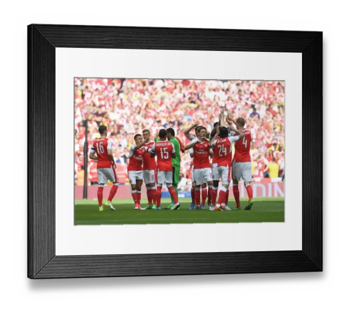 Framed Print : Arsenal players before the match. Arsenal 2: 1 Chelsea. FA Cup Final. Wembley Stadium Framed Print : Arsenal players before the match. Arsenal 2: 1 Chelsea. FA Cup Final. Wembley Stadium