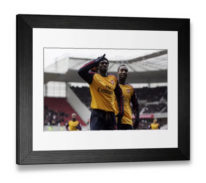 Framed Print : Adebayor and Djourou's Unforgettable Goal Celebration: Arsenal's Dramatic 1-1 Draw at Middlesbrough (December 2008) Framed Print : Adebayor and Djourou's Unforgettable Goal Celebration: Arsenal's Dramatic 1-1 Draw at Middlesbrough (December 2008)