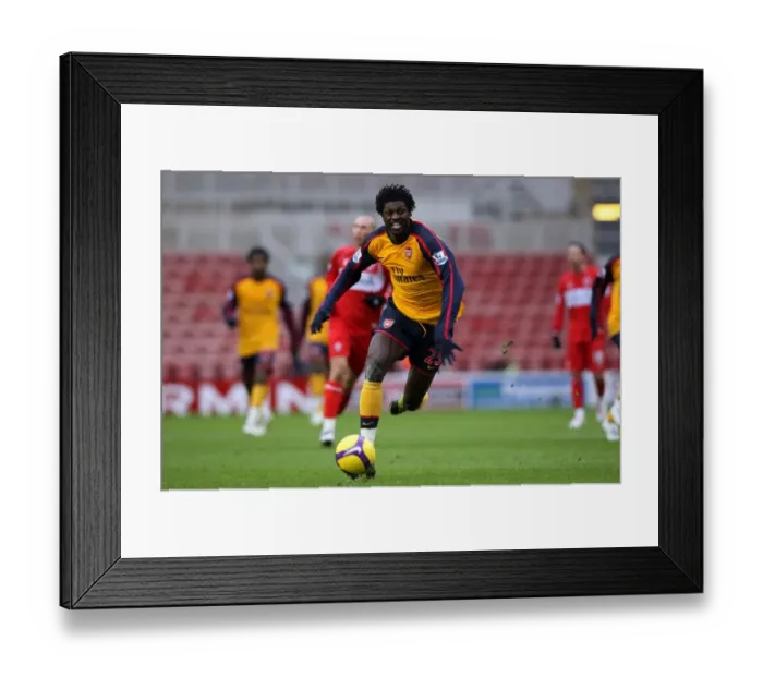 Framed Print : Adebayor's Battle: Middlesbrough vs. Arsenal, 13 / 12 / 08