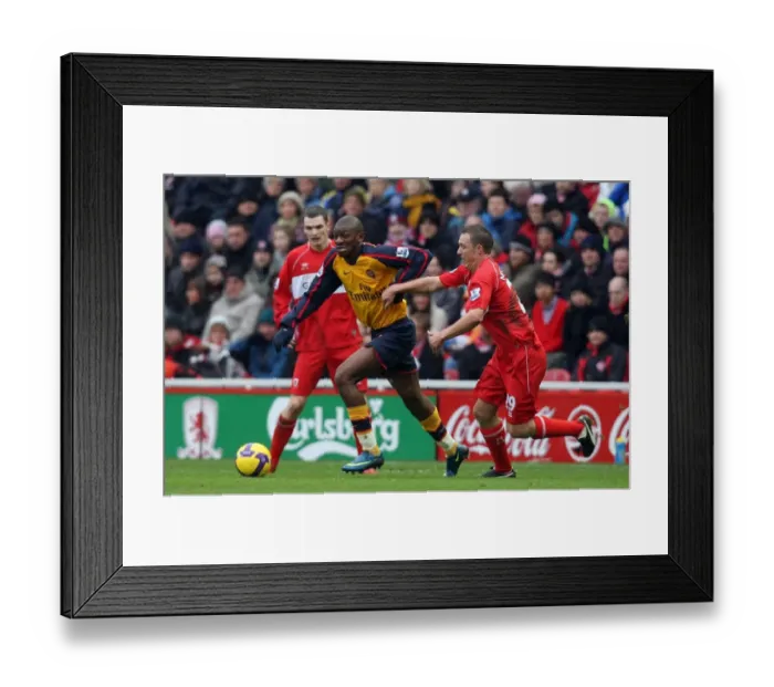Framed Print : Abou Diaby (Arsenal) Tony McMahon (Middlesbrough) Framed Print : Abou Diaby (Arsenal) Tony McMahon (Middlesbrough)