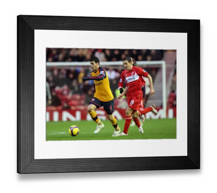 Framed Print : Cesc Fabregas (Arsenal) Stewart Downing (Middlesbrough) Framed Print : Cesc Fabregas (Arsenal) Stewart Downing (Middlesbrough)