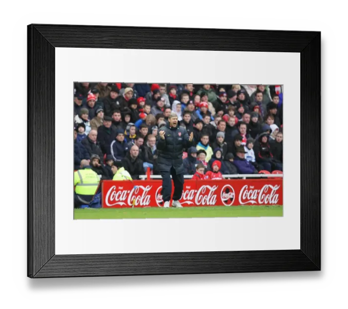 Framed Print : Arsene Wenger at the Helm: 1:1 Stalemate against Middlesbrough, Barclays Premier League, December 2008