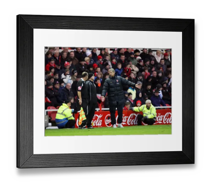 Framed Print : Arsene Wenger at the Helm: 1-1 Stalemate Against Middlesbrough, Barclays Premier League, December 2008