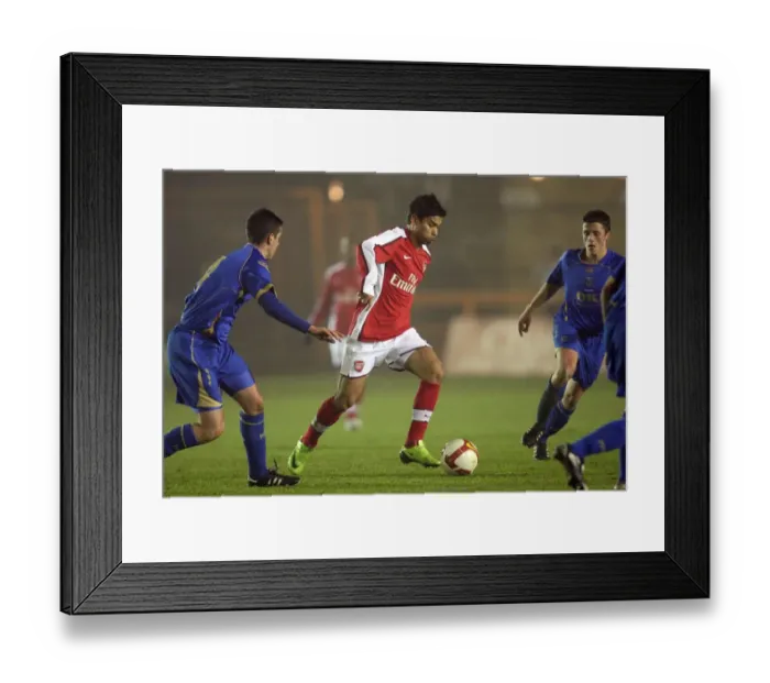 Framed Print : Arsenal's Eduardo Scores Twice Against Portsmouth's Richard Duffy: Arsenal Reserves 2:0 Portsmouth Reserves, Barclays Premier Reserve League, Underhill, Barnet, 16 / 12 / 08 Framed Print : Arsenal's Eduardo Scores Twice Against Portsmouth's Richard Duffy: Arsenal Reserves 2:0 Portsmouth Reserves, Barclays Premier Reserve League, Underhill, Barnet, 16 / 12 / 08