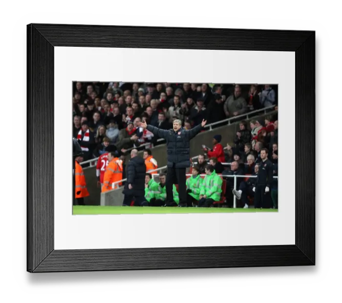 Framed Print : Arsene Wenger at the Helm: Arsenal vs. Liverpool, 1:1, Barclays Premier League, Emirates Stadium (December 21, 2008)