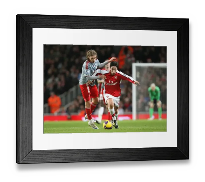 Framed Print : Samir Nasri (Arsenal) Leiva Lucas (Liverpool) Framed Print : Samir Nasri (Arsenal) Leiva Lucas (Liverpool)