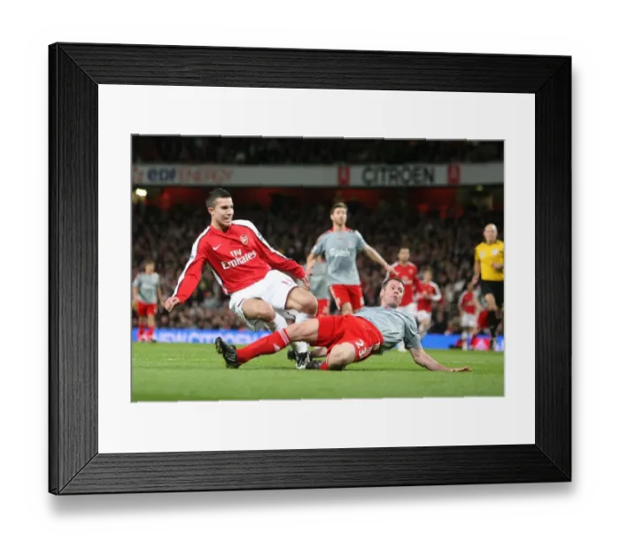 Framed Print : Van Persie's Stunner: Arsenal vs. Liverpool, 2008 - The Unforgettable Goal Framed Print : Van Persie's Stunner: Arsenal vs. Liverpool, 2008 - The Unforgettable Goal