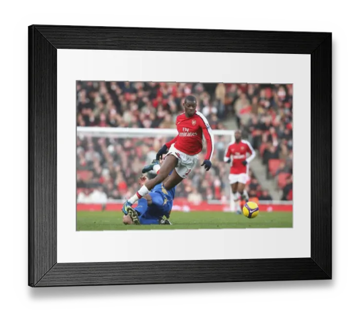 Framed Print : Diaby vs Hughes: Arsenal's Edge over Portsmouth in the Premier League Clash, December 2008 Framed Print : Diaby vs Hughes: Arsenal's Edge over Portsmouth in the Premier League Clash, December 2008