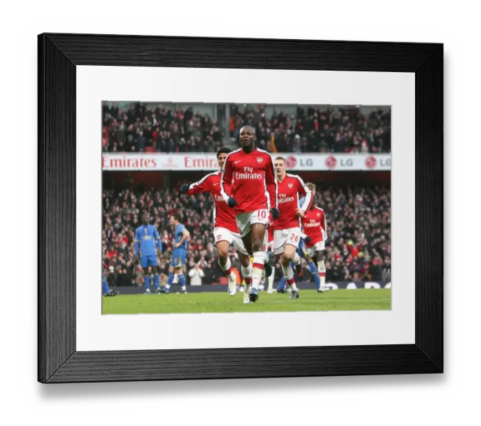 Framed Print : Gallas's Thrilling Goal: Arsenal Leads 1:0 over Portsmouth, Barclays Premier League, Emirates Stadium, London, 2008 Framed Print : Gallas's Thrilling Goal: Arsenal Leads 1:0 over Portsmouth, Barclays Premier League, Emirates Stadium, London, 2008