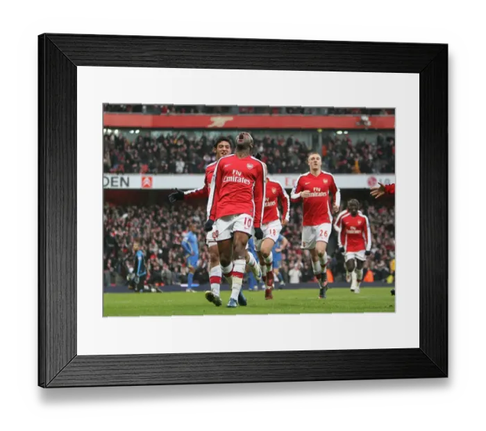 Framed Print : Arsenal's Unforgettable Goal Celebration: Gallas, Vela, Bendtner, Silvestre (2008) Framed Print : Arsenal's Unforgettable Goal Celebration: Gallas, Vela, Bendtner, Silvestre (2008)