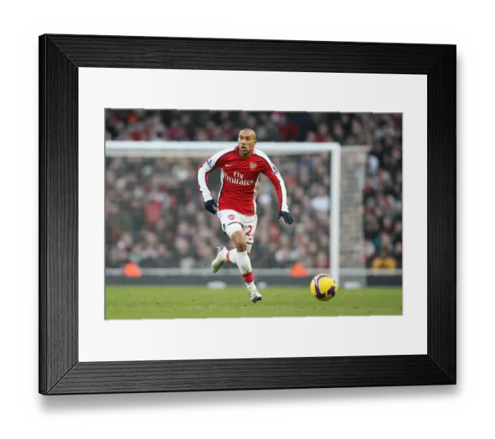 Framed Print : Gael Clichy Celebrates Arsenal's 1-0 Win Over Portsmouth, Barclays Premier League, Emirates Stadium, London, 2008 Framed Print : Gael Clichy Celebrates Arsenal's 1-0 Win Over Portsmouth, Barclays Premier League, Emirates Stadium, London, 2008