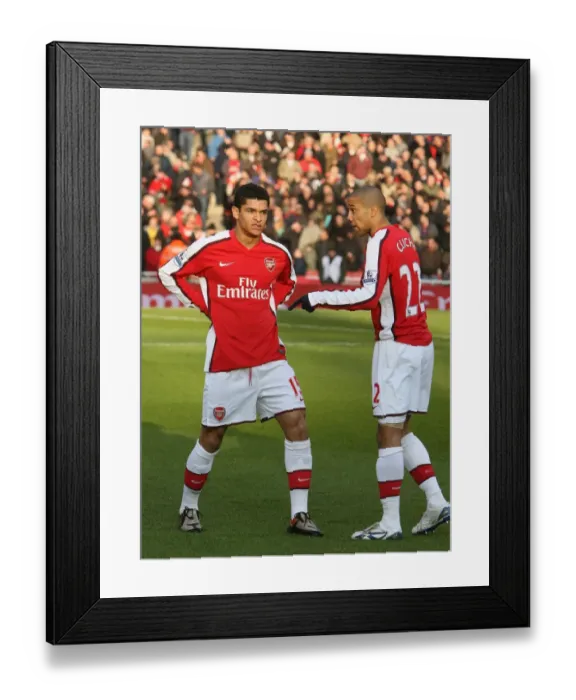 Framed Print : Gael Clichy and Denilson (Arsenal) Framed Print : Gael Clichy and Denilson (Arsenal)