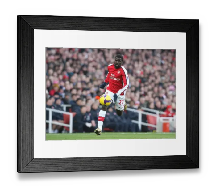 Framed Print : Emmanuel Eboue's Triumph: Arsenal's 1-0 Victory Over Portsmouth, December 2008