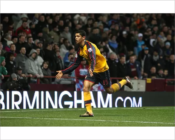 Denilson celebrates scoring the 1st Arsenal goal