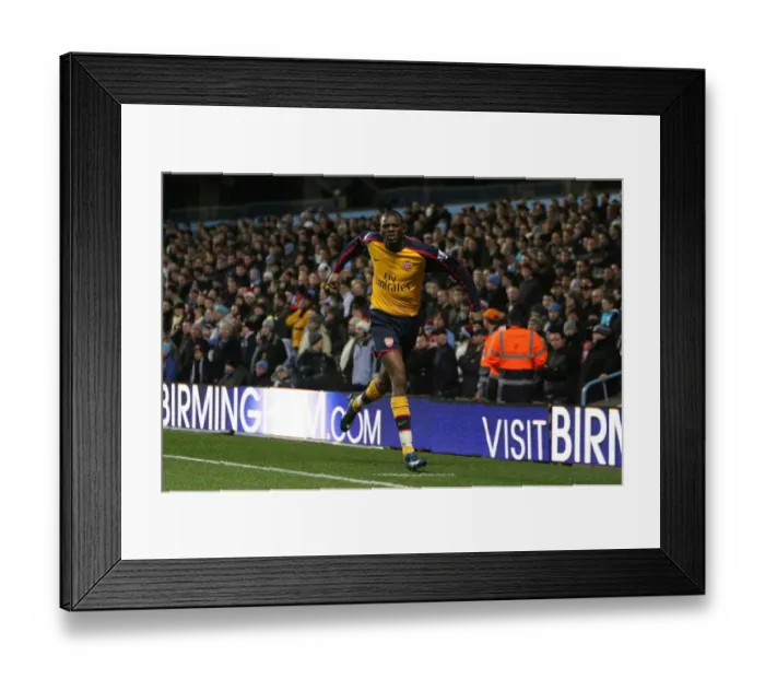 Framed Print : Abou Diaby celebrates scoring the 2nd Arsenal goal