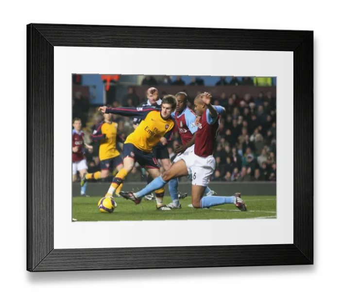 Framed Print : Aaron Ramsey (Arsenal) Zat Knight (Aston Villa) Framed Print : Aaron Ramsey (Arsenal) Zat Knight (Aston Villa)