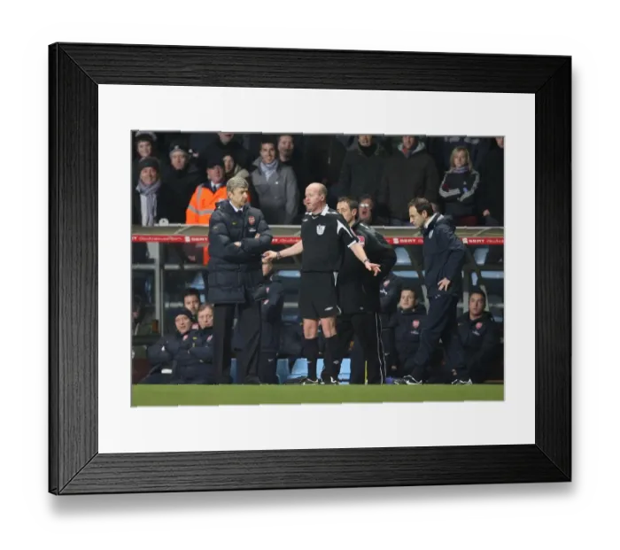 Framed Print : Wenger vs. O'Neill: Intense Confrontation at Villa Park, 2008 Framed Print : Wenger vs. O'Neill: Intense Confrontation at Villa Park, 2008