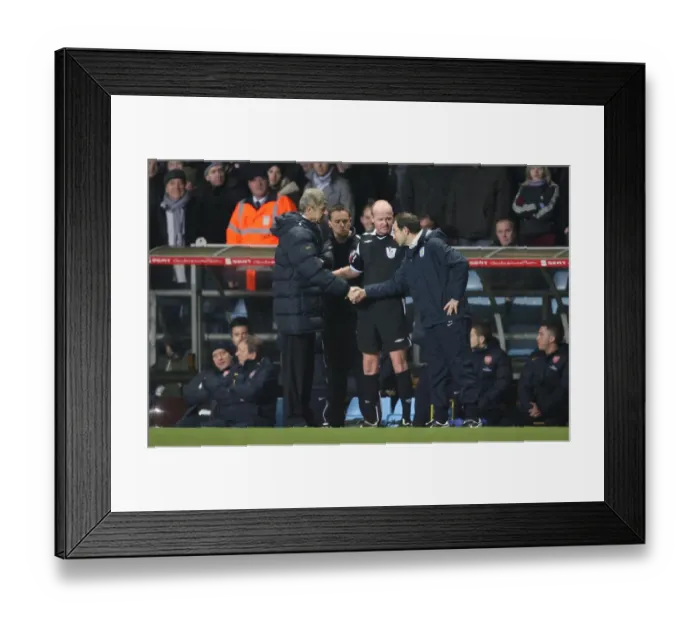 Framed Print : Arsenal manager Arsene Wenger confronts Aston Villa Framed Print : Arsenal manager Arsene Wenger confronts Aston Villa