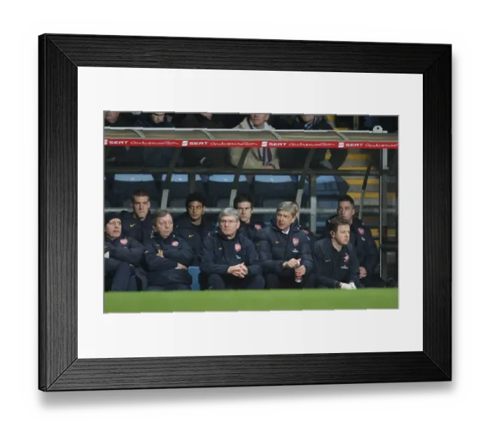 Framed Print : Arsenal manager Arsene Wenger with assistant Pat Rice