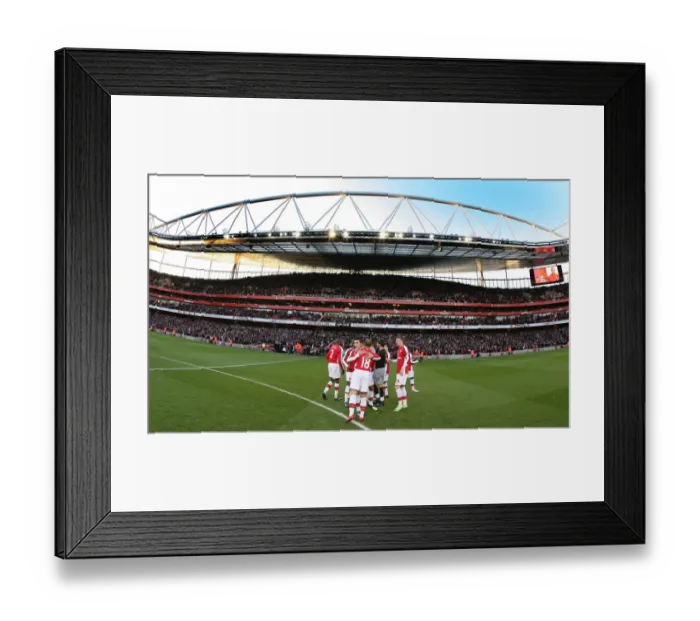 Framed Print : The Arsenal team prepare for the match