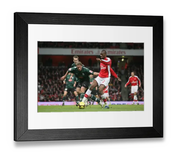 Framed Print : Abou Diaby (Arsenal) Chris Clark (Plymouth) Framed Print : Abou Diaby (Arsenal) Chris Clark (Plymouth)