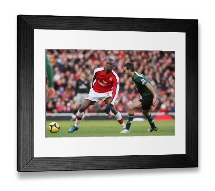 Framed Print : Abou Diaby (Arsenal) Karl Dugid (Plymouth)