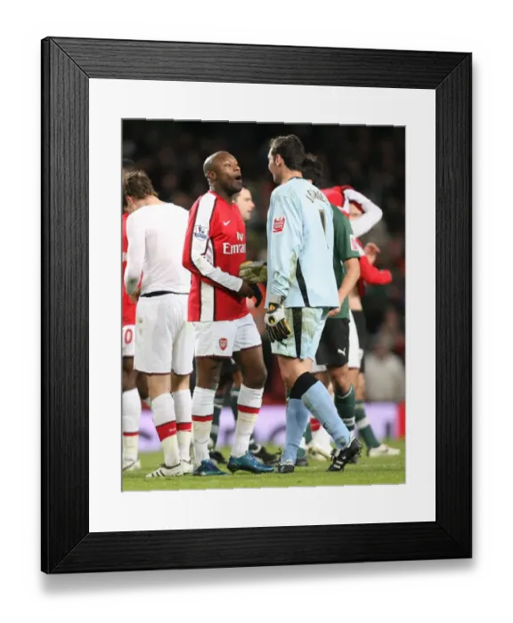 Framed Print : William Gallas (Arsenal) Roman Larrieu (Plymouth)