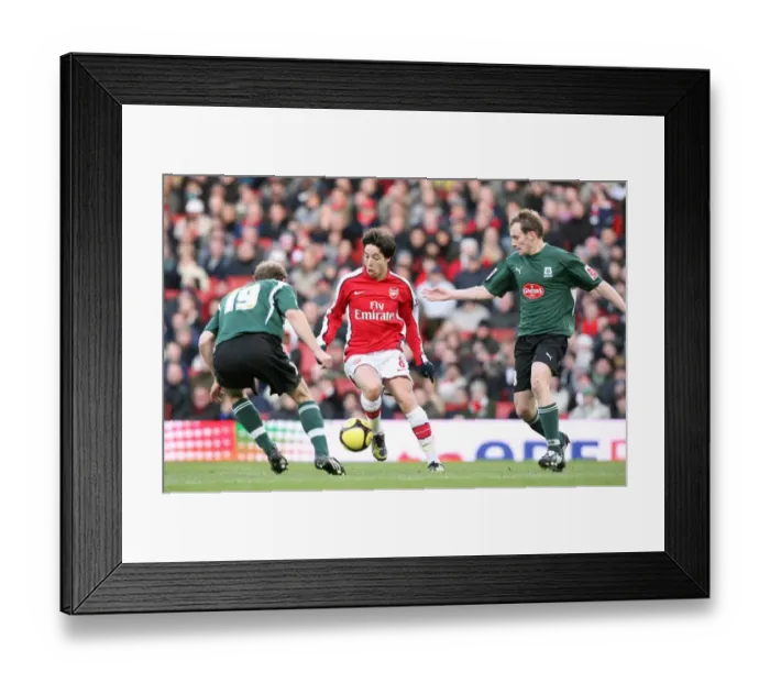 Framed Print : Samir Nasri (Arsenal) Marcel Seip and David Gray (Plymouth)