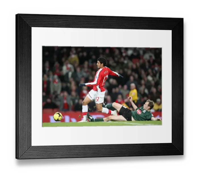Framed Print : Arsenal's Carlos Vela Celebrates Against Plymouth's David Gray in FA Cup Third Round