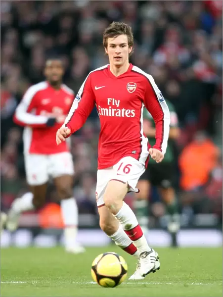 Arsenal's Aaron Ramsey Scores in 3:1 FA Cup Victory over Plymouth Argyle, Emirates Stadium (03 / 01 / 09)
