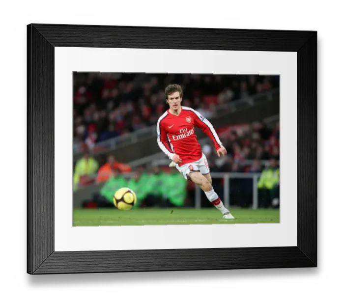 Framed Print : Arsenal's Aaron Ramsey Scores in FA Cup Victory over Plymouth Argyle (3:1), Emirates Stadium, 2009