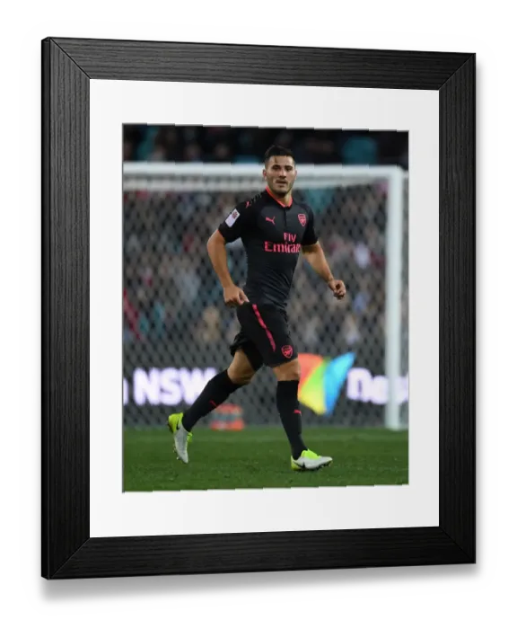 Framed Print : Sead Kolasinac in Action: Arsenal vs. Sydney FC (2017-18 Pre-Season Friendly)
