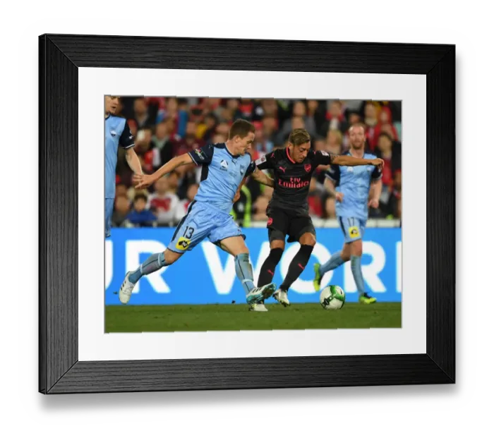 Framed Print : Mesut Ozil Outmaneuvers Brandon O'Neill: Sydney FC vs. Arsenal Pre-Season Clash Framed Print : Mesut Ozil Outmaneuvers Brandon O'Neill: Sydney FC vs. Arsenal Pre-Season Clash