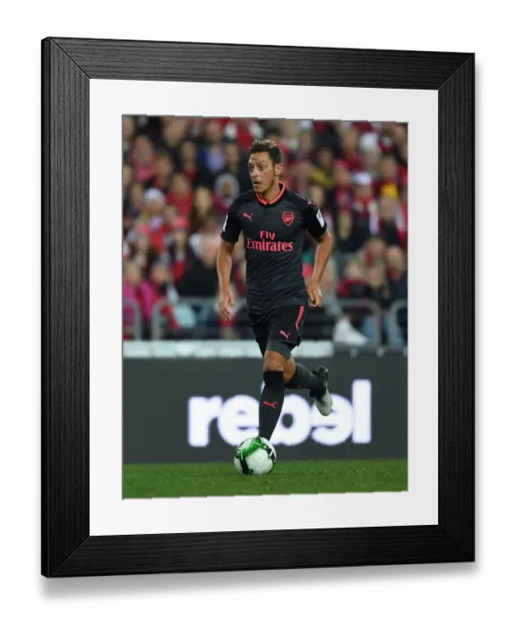 Framed Print : Mesut Ozil in Action: Sydney FC vs. Arsenal Pre-Season Friendly (2017)