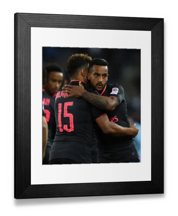 Framed Print : Arsenal Stars Oxlade-Chamberlain and Walcott in Action against Sydney FC (2017-18)