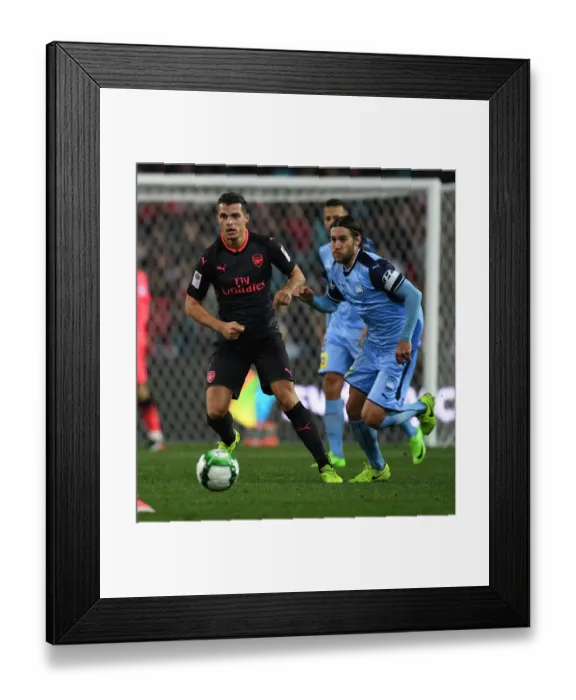 Framed Print : Xhaka vs Zullo: Sydney FC vs Arsenal Pre-Season Clash