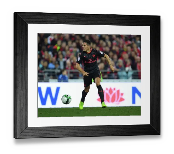 Framed Print : Granit Xhaka: In Action for Arsenal vs Sydney FC (2017) Framed Print : Granit Xhaka: In Action for Arsenal vs Sydney FC (2017)