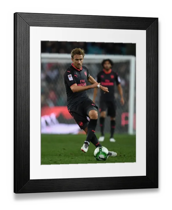 Framed Print : Nacho Monreal in Action: Arsenal's Pre-Season Clash with Sydney FC (2017)