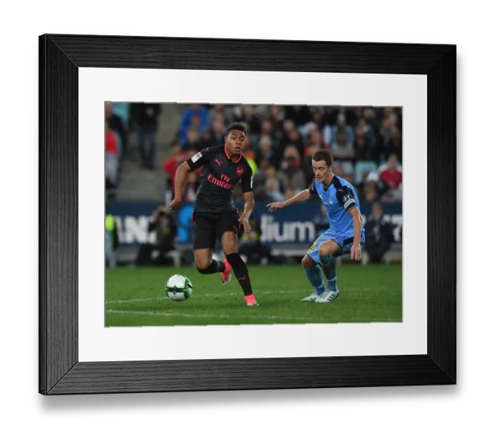 Framed Print : Donyell Malen (Arsenal) Brandon O Neill (Sydney) Framed Print : Donyell Malen (Arsenal) Brandon O Neill (Sydney)