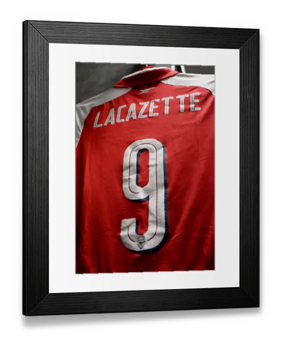 Framed Print : Alexandre Lacazette's Arsenal Shirt in Arsenal Changing Room Before Sydney Match (2017) Framed Print : Alexandre Lacazette's Arsenal Shirt in Arsenal Changing Room Before Sydney Match (2017)