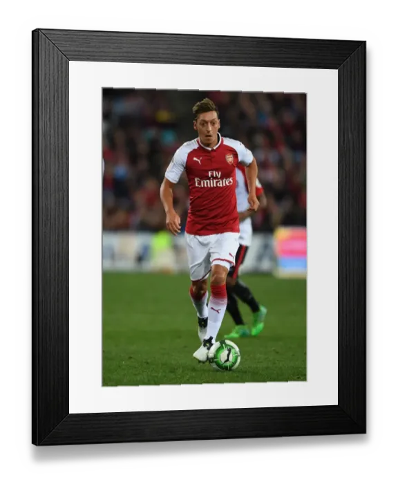 Framed Print : Mesut Ozil in Action: Arsenal vs. Western Sydney Wanderers, Sydney 2017