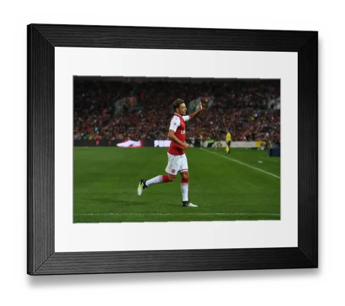 Framed Print : Mesut Ozil in Action: Arsenal vs. Western Sydney Wanderers, Sydney 2017