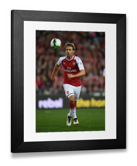 Framed Print : Nacho Monreal in Action: Arsenal vs. Western Sydney Wanderers (2017-18)