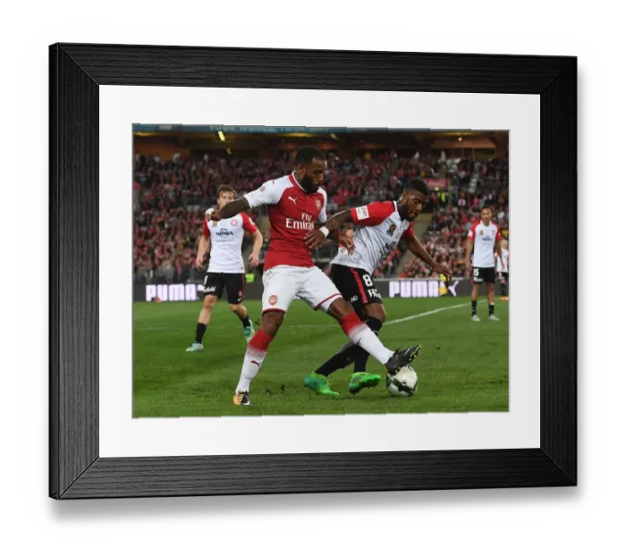 Framed Print : Clash in Sydney: Lacazette vs. Bonevacia Framed Print : Clash in Sydney: Lacazette vs. Bonevacia