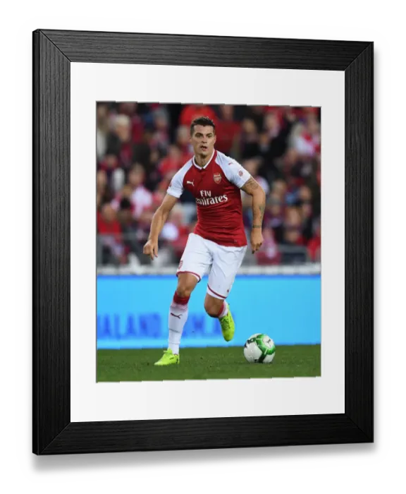 Framed Print : Granit Xhaka: Arsenal Star in Action Against Western Sydney Wanderers, Sydney 2017 Framed Print : Granit Xhaka: Arsenal Star in Action Against Western Sydney Wanderers, Sydney 2017