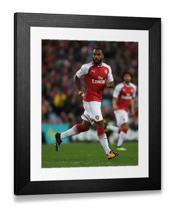Framed Print : Alexandre Lacazette in Action for Arsenal against Sydney Western Wanderers Framed Print : Alexandre Lacazette in Action for Arsenal against Sydney Western Wanderers