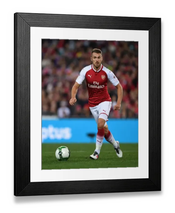 Framed Print : Aaron Ramsey in Action: Sydney Western Wanderers vs. Arsenal (2017-18) Framed Print : Aaron Ramsey in Action: Sydney Western Wanderers vs. Arsenal (2017-18)