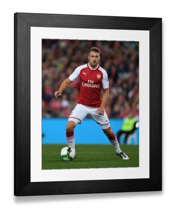 Framed Print : Arsenal's Aaron Ramsey in Action against Western Sydney Wanderers (2017-18) Framed Print : Arsenal's Aaron Ramsey in Action against Western Sydney Wanderers (2017-18)